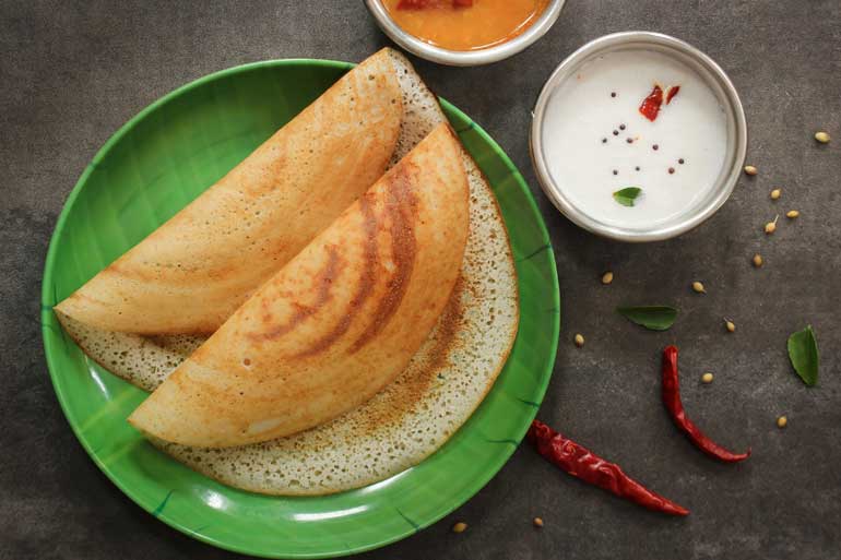 Dosa on a plate lifestyle image
