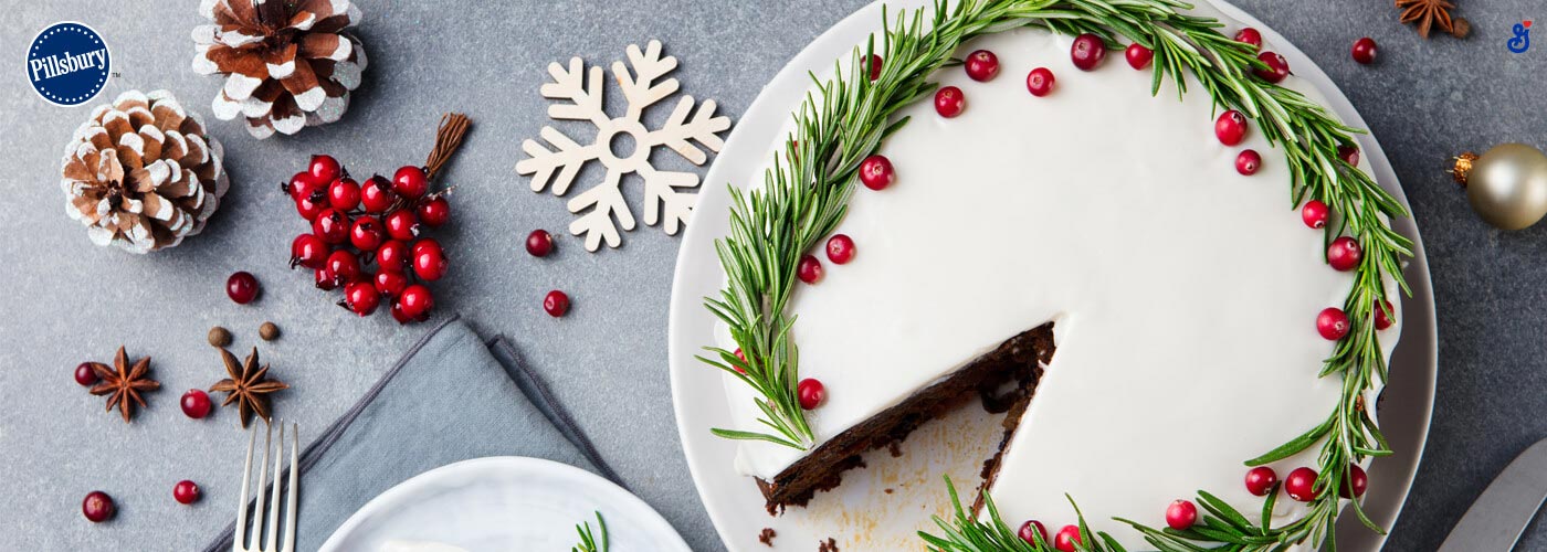 White frosting on a chocolate cake, one piece missing.